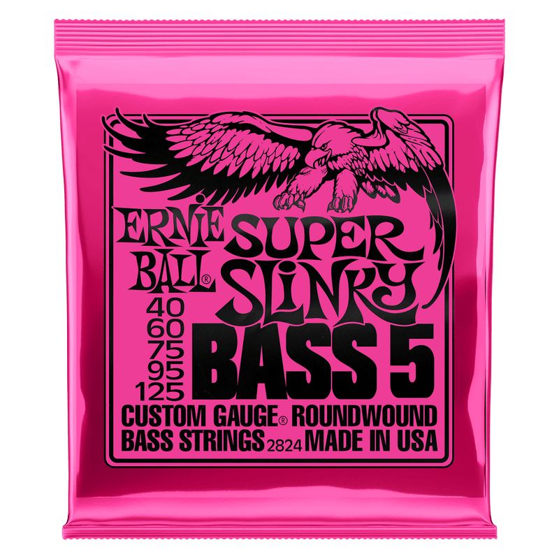 Ernie Ball 2824 Super Slinky 5-String Nickel Wound Electric Bass Strings