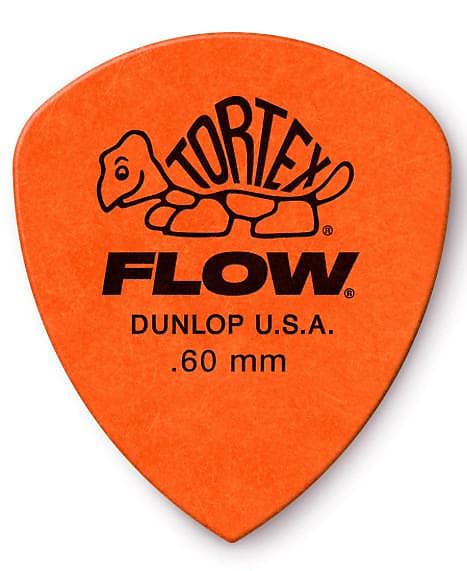 Dunlop 558P.60 Tortex Flow Pick .60mm, 12 Pack - Orange