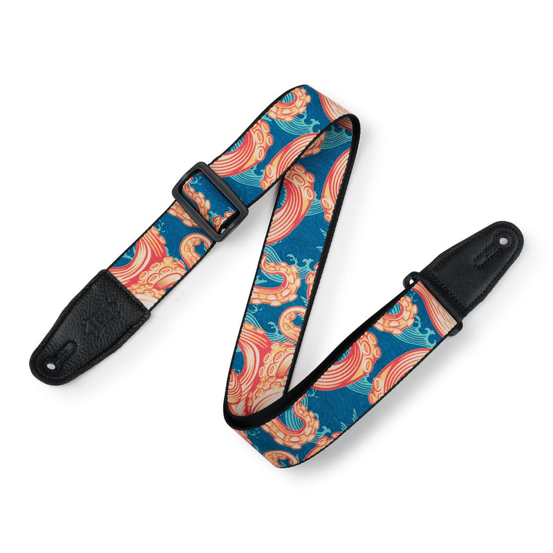 Levy's MPD2-117 2in Polyester Guitar Strap with Tentacles & Waves Motif