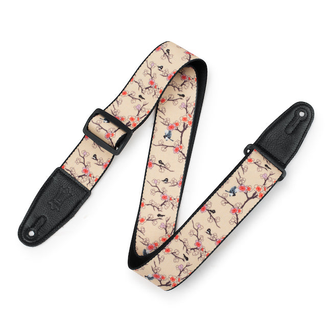 Levy's MPD2-115 Polyester Guitar Strap - Cherry Trees & Birds