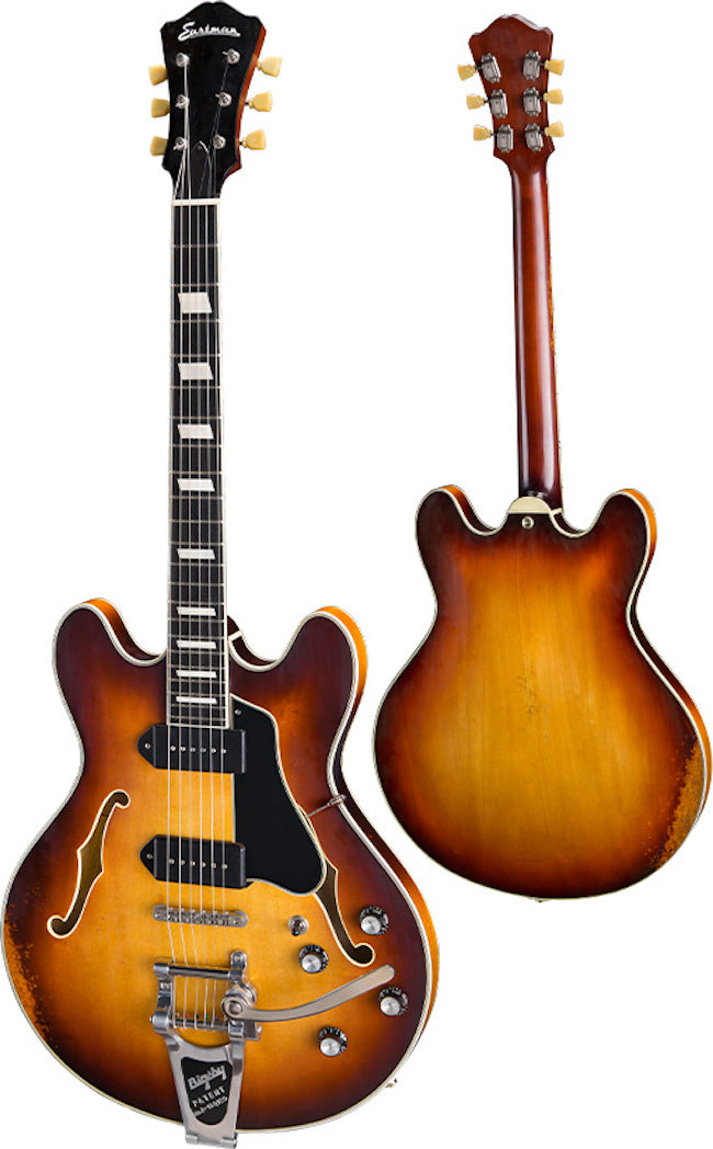 Eastman T64/V-GB Thinline Electric Guitar - Goldburst
