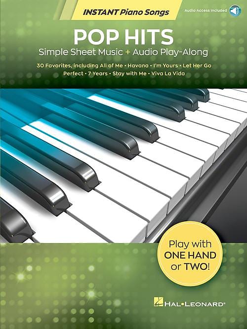Pop Hits - Instant Piano Songs Simple Sheet Music Audio Play-Along
