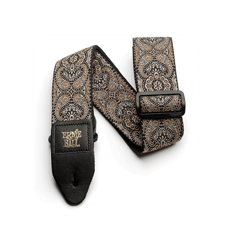 Ernie Ball Gold & Black Paisley Jacquard Strap
