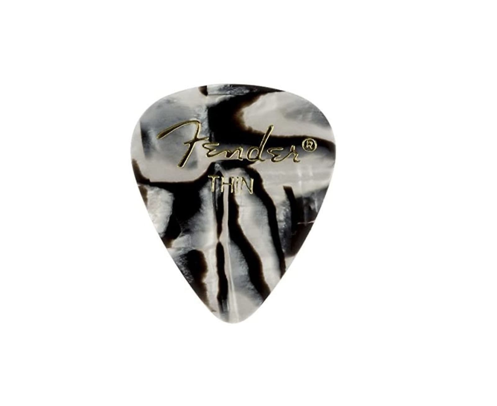 Fender Premium Celluloid 351 Shape Picks Thin Zebra 12 Count