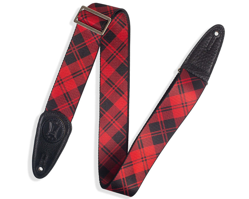 Levy's MSSPLD8-RED Lumberjack Icon Guitar Strap