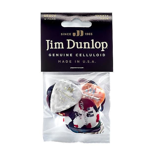 Dunlop PVP107 Celluloid Heavy Pick Variety Pack 12-Pack