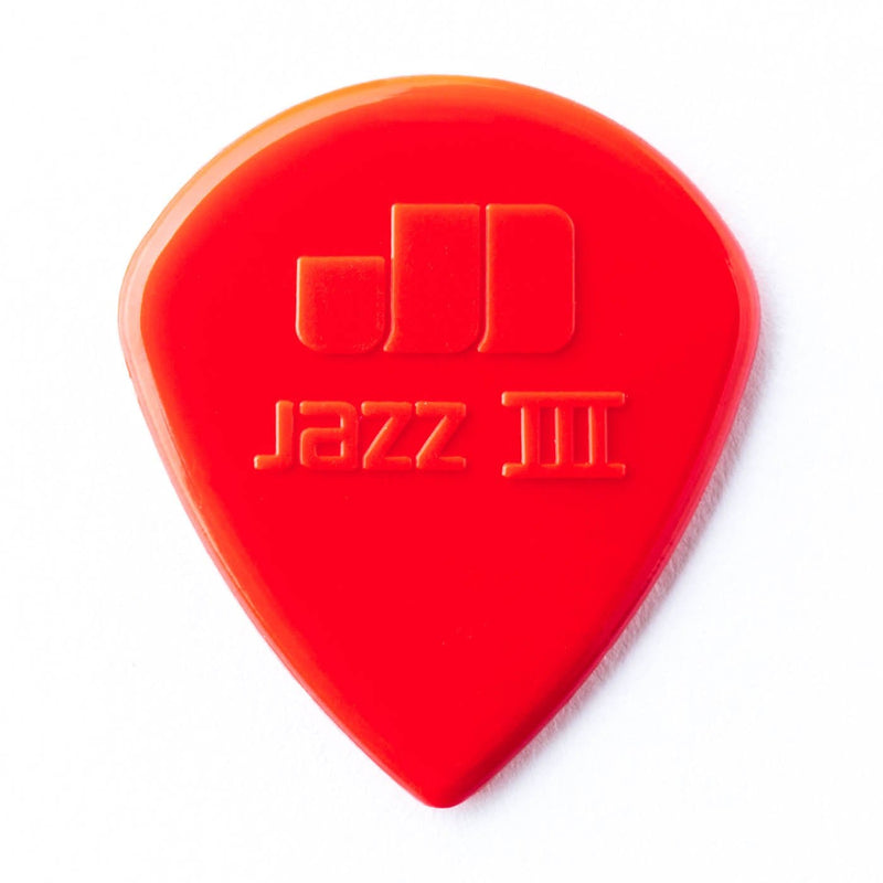 Dunlop 47P3N Nylon Jazz III Red Point Tip Guitar Picks 6-Pack