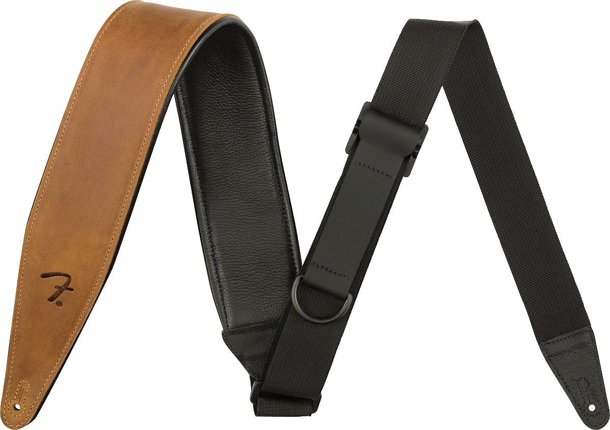 Fender Right Height Leather Strap, Cognac