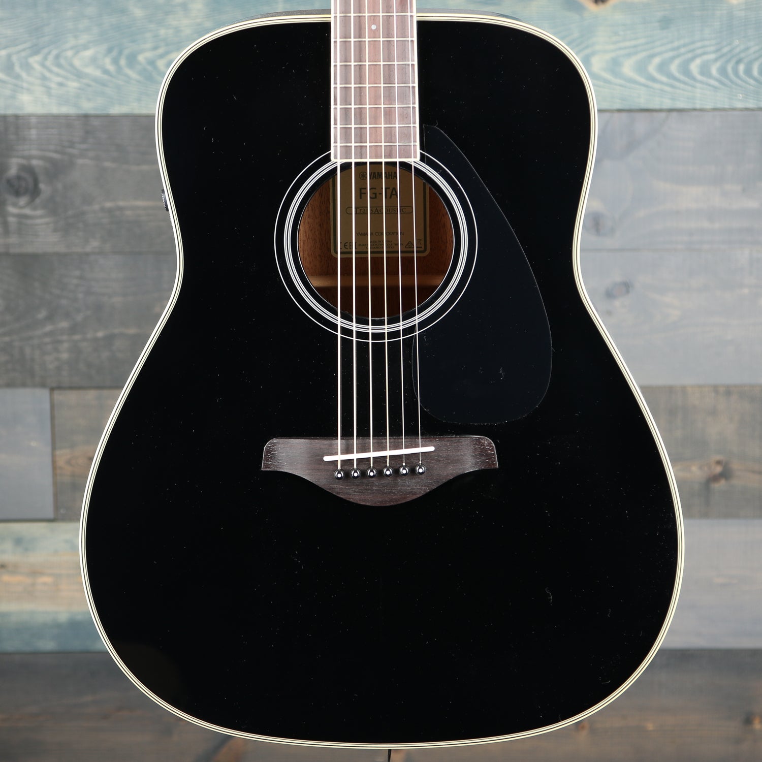 Yamaha FG Black TransAcoustic Dreadnought Guitar