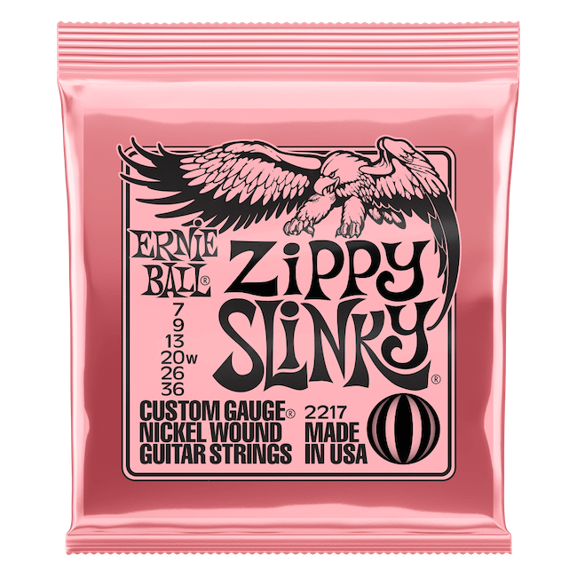 Ernie Ball P02217 Zippy Slinky Nickel Wound Electric Guitar Strings - 7-36 Gauge