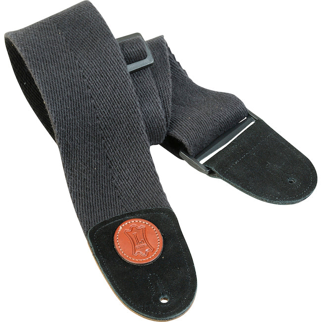 Levy's 3" Wide Cotton Bass Guitar Strap - Black