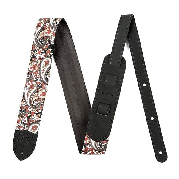 Fender Paisley Denim Strap, 2'' Red