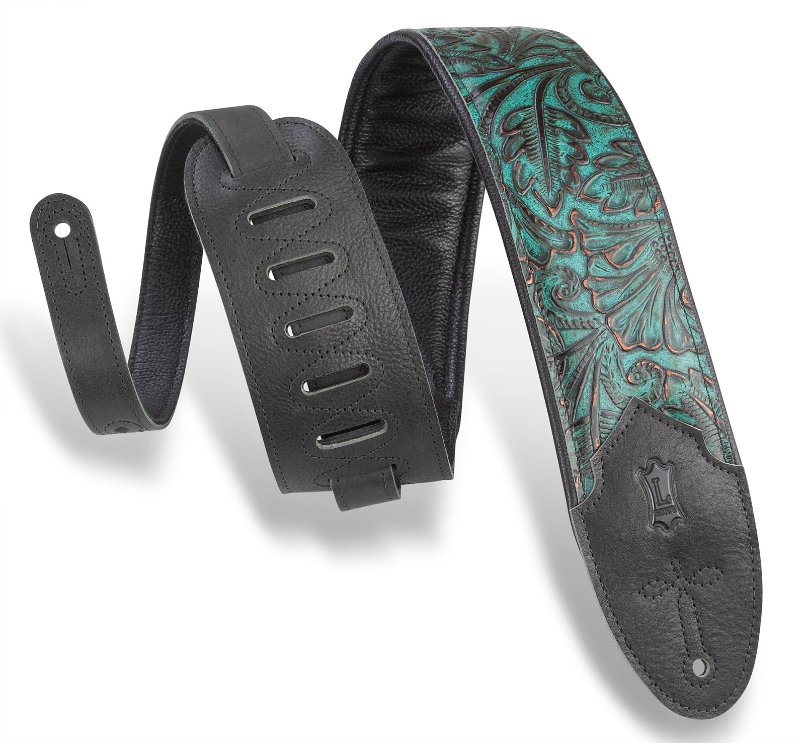 Levy's M4WP-001 Sundance Line Palm Jade Guitar Strap