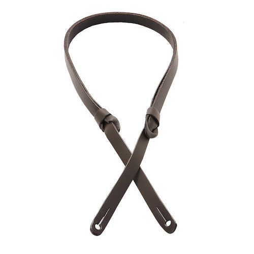 Levy's 1/2" Wide Veg-tan Leather Mandolin Strap - Dark-Brown