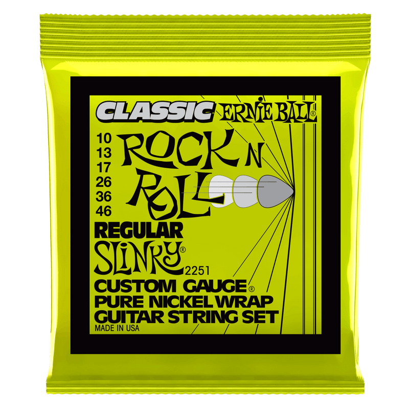 Ernie Ball 2251 Regular Slinky Classic Rock n Roll Pure Nickel Wrap Elec Strings