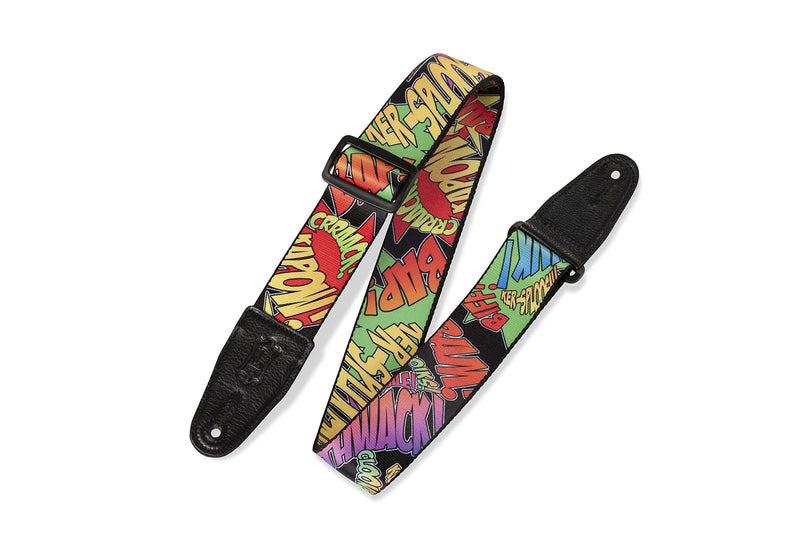 Levy's MPD2-036 2in Polyester Guitar Strap - Comic Book Style
