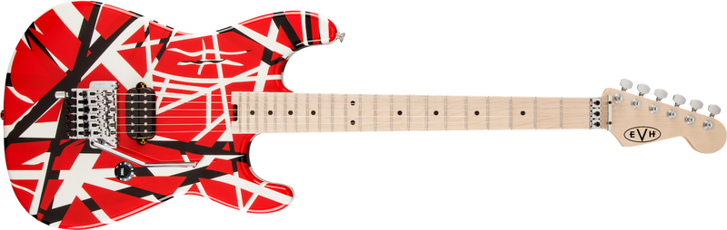 EVH Striped Series Red with Black Stripes
