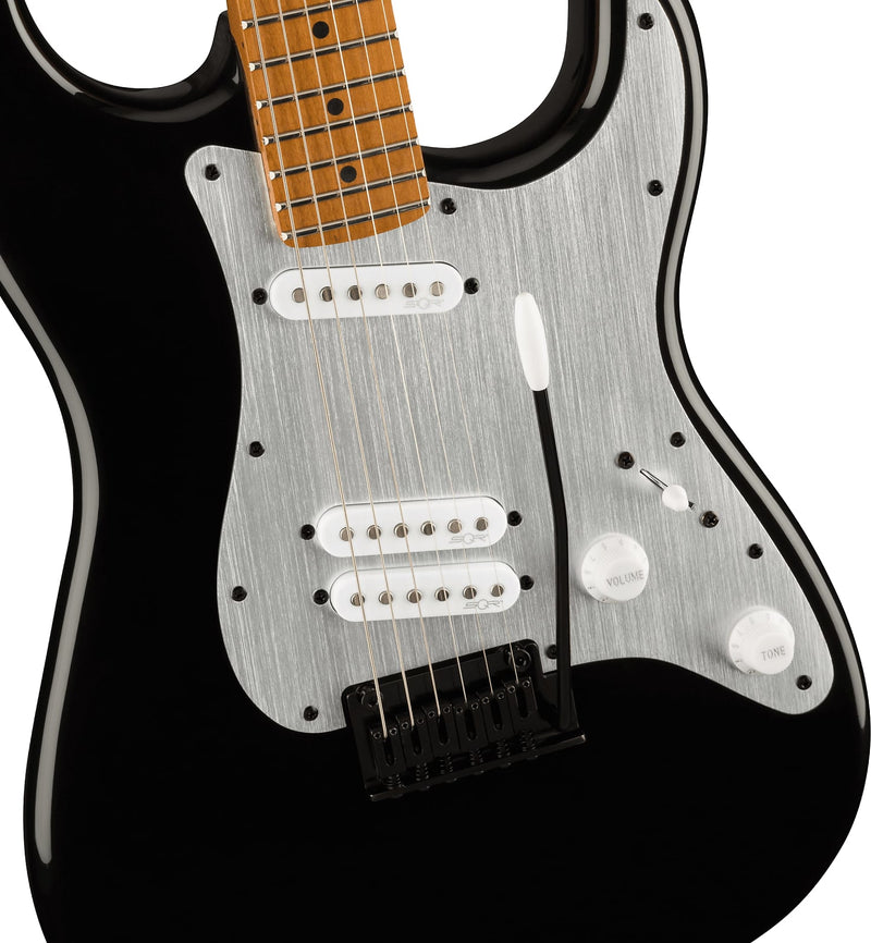 Fender Squier Contemporary Stratocaster Special Silver Anodized Pickguard, Black