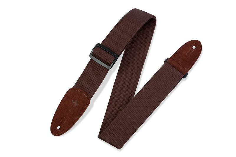 Levy's 2" Wide Cotton Guitar Strap - Brown