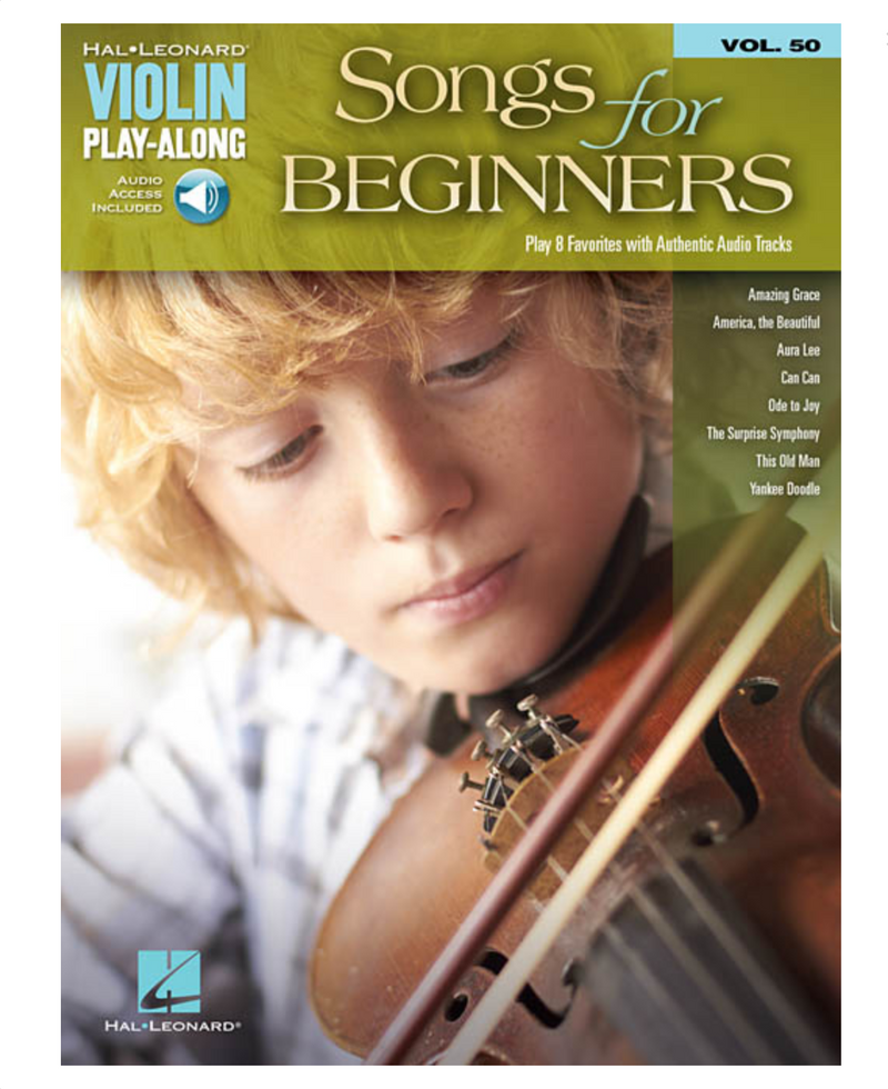 Hal Leonard Songs for Beginners Violin Play-Along Volume 50