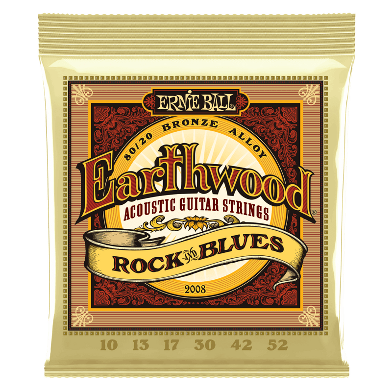 Ernie Ball 2008 Earthwood Rock & Blues w/Plain G 80/20 Bronze Acoustic Strings