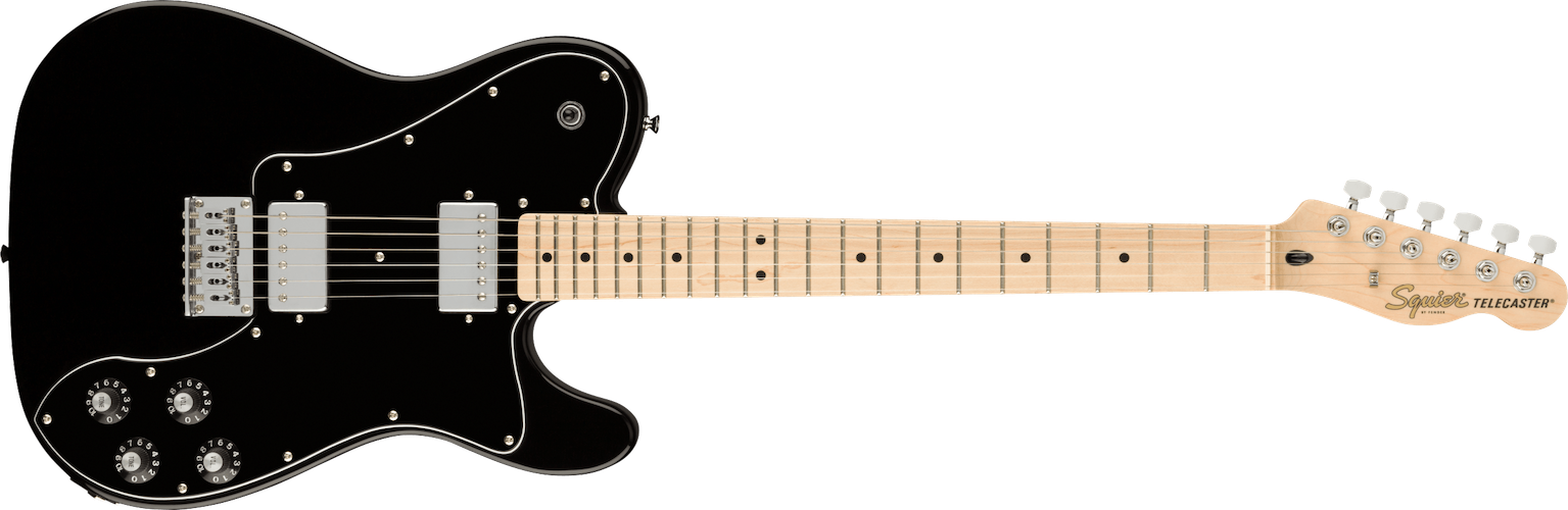 Fender Squier Affinity Series Telecaster Deluxe, Maple FB, Black Pickguard-Black