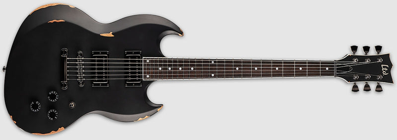 ESP LTD Volsung Guitar - Distressed Black Satin