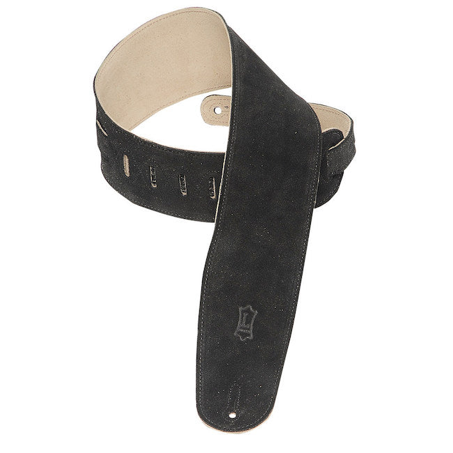 Levy's 3 1/2" Wide Suede Bass Strap - Black
