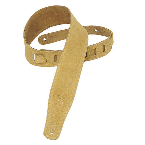 Levy's 2 1/2" Wide Tan Suede Guitar Strap