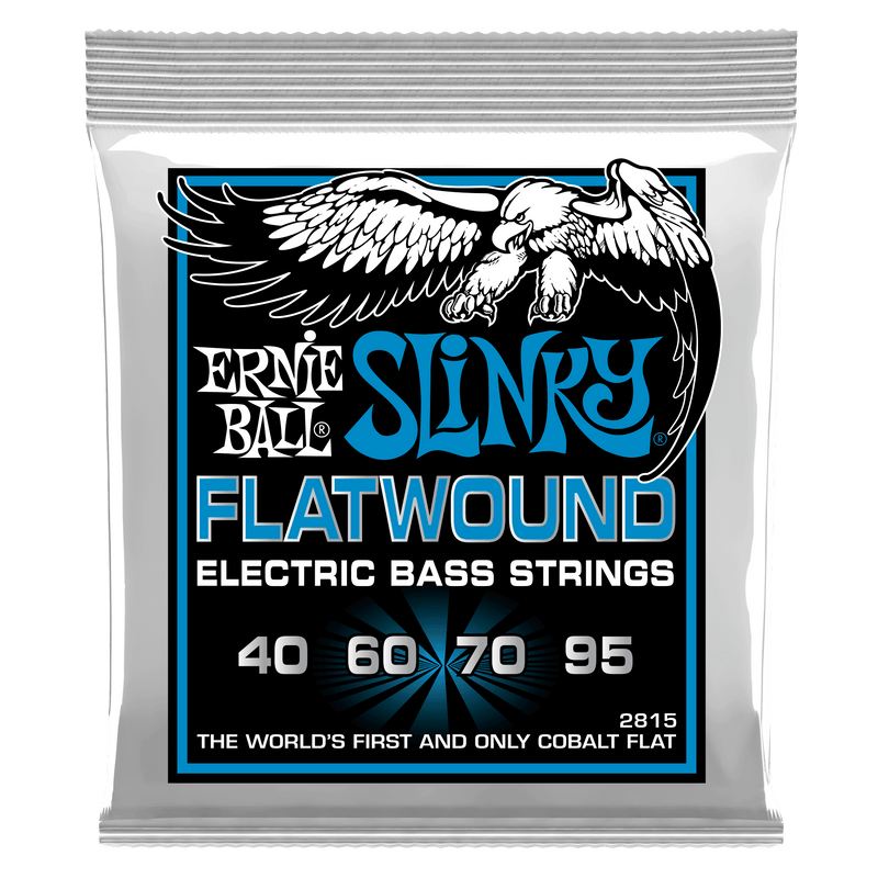 Ernie Ball 2815 Extra Slinky Flatwound Electric Bass Strings, 40-95 Gauge
