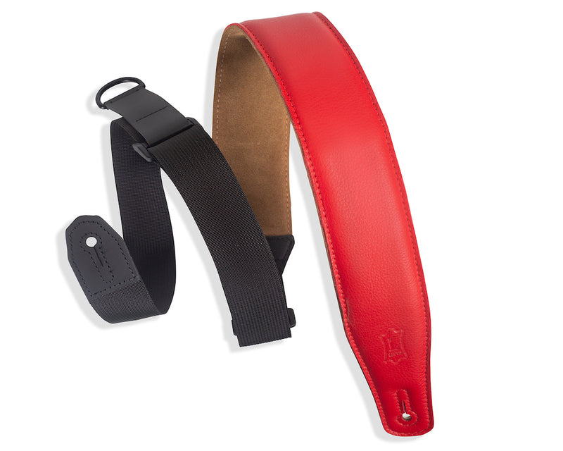 Levy's 2 1/2 inch Wide Garment RipChord™ Guitar Strap - Red