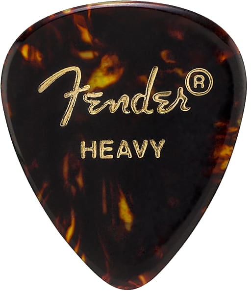 Fender 451 Shape Classic Celluloid Picks, Shell, Heavy (12)