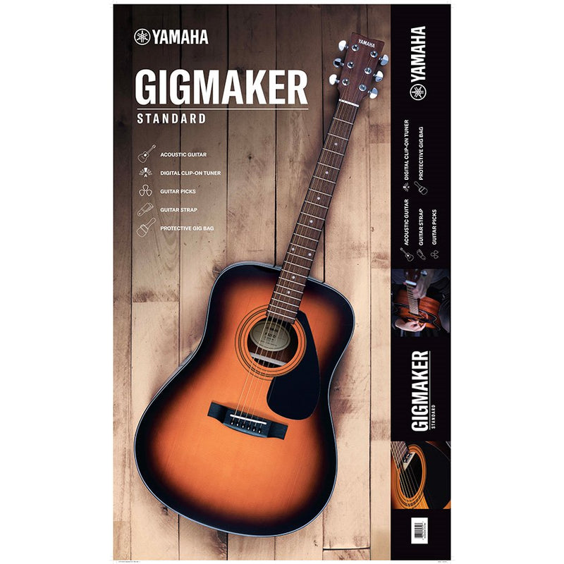 Yamaha Gigmaker Standard Acoustic Guitar Package - Tobacco Sunburst