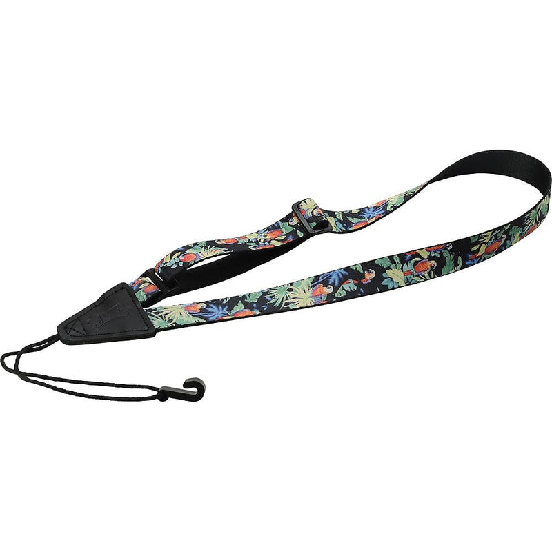 Levy's 1in Wide Polyester Classical/Ukulele Strap Hawaiian Design Blk