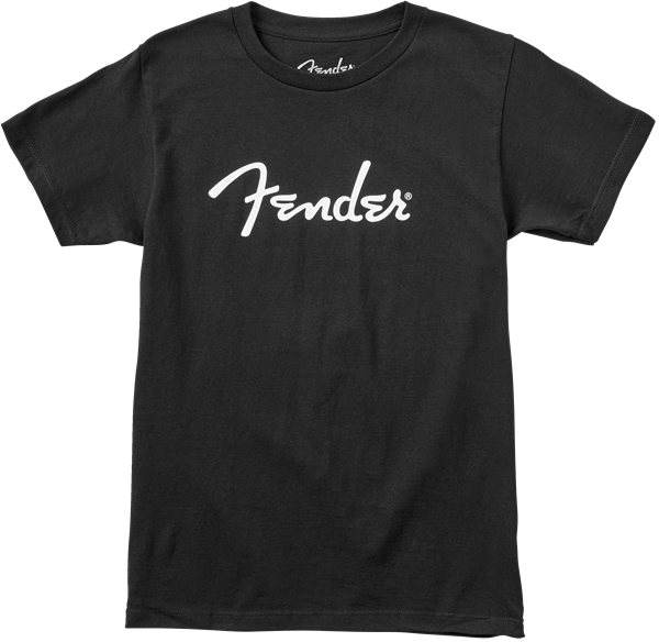 Fender Spaghetti Logo T-Shirt, Black, S