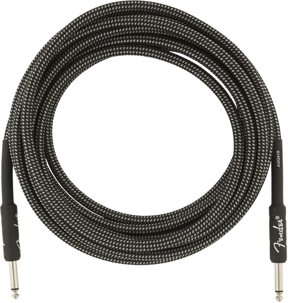 Fender Professional Series Instrument Cable, 15', Gray Tweed