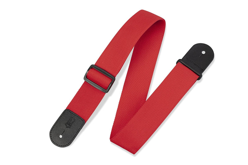 Levy's M8POLY-RED 2in Polypropylene Guitar Strap - Red