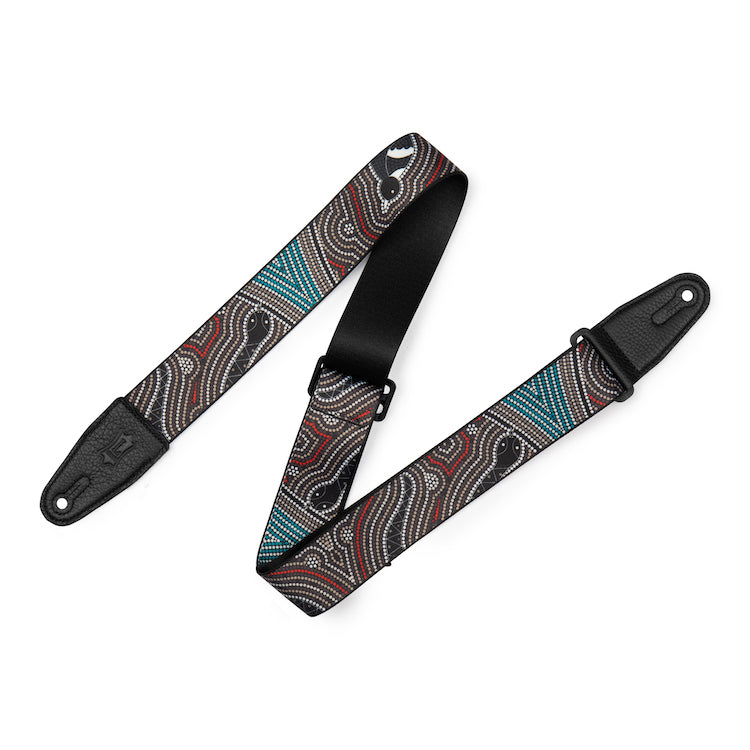 Levy's 2" Poly Down Under Series Guitar Strap - Bird/Snake design