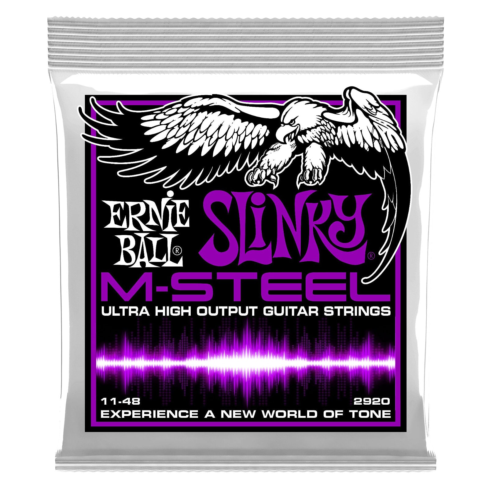 Ernie Ball 2920 Power Slinky M-Steel Electric Guitar Strings, 11-48 Gauge