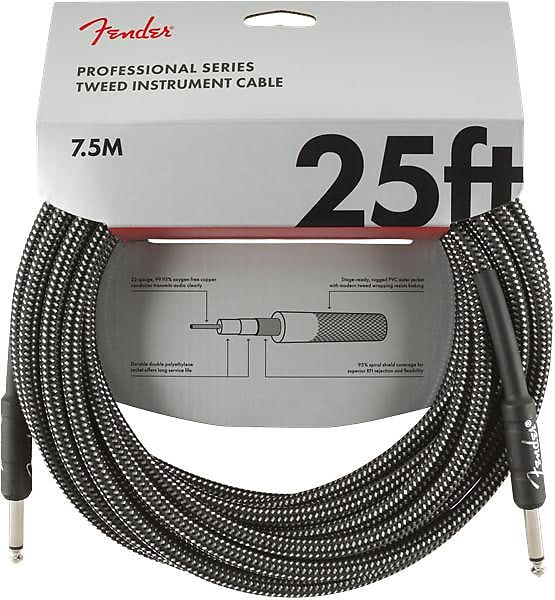 Fender Professional Series Instrument Cable, 25', Gray