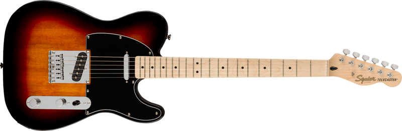 Fender Squier Affinity Series Telecaster, Black Pickguard, 3-Color Sunburst