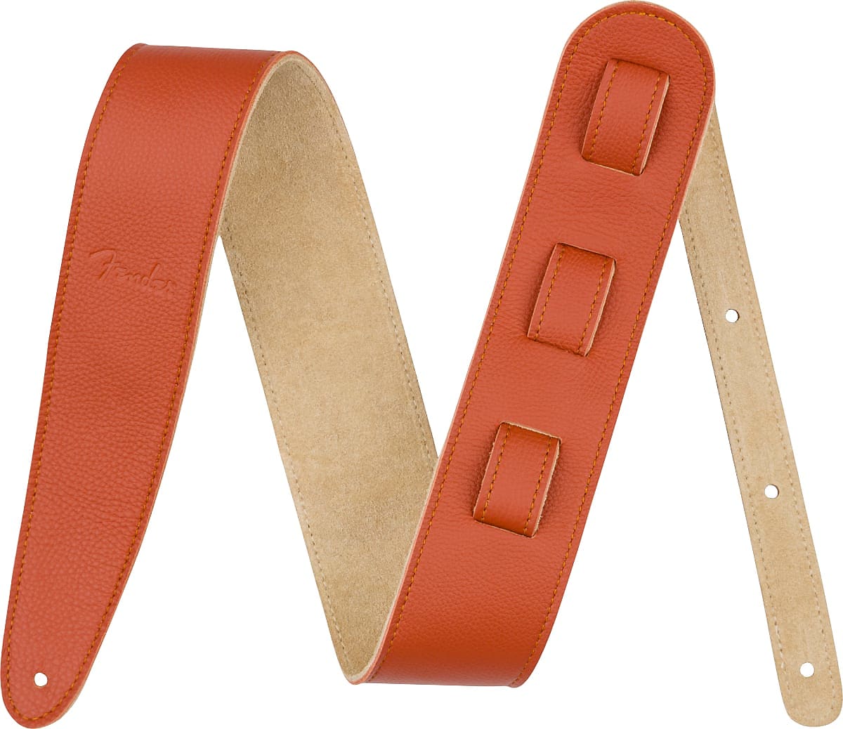 Fender Limited Leather Strap, Tangerine