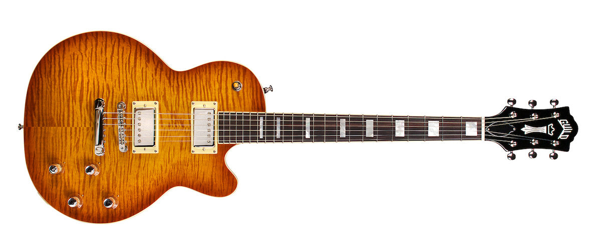 Guild Bluesbird Flame Top Electric Guitar - Ice Tea Burst