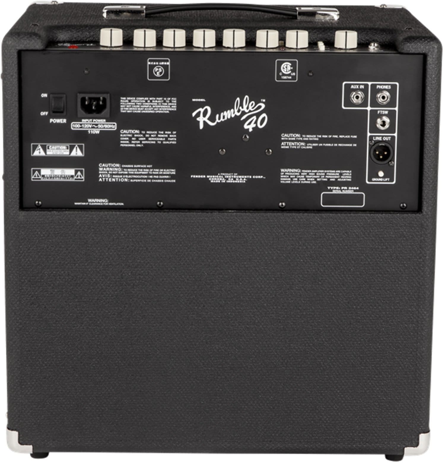 Fender Rumble 40 (V3), 120V, Black/Silver Bass Amplifier