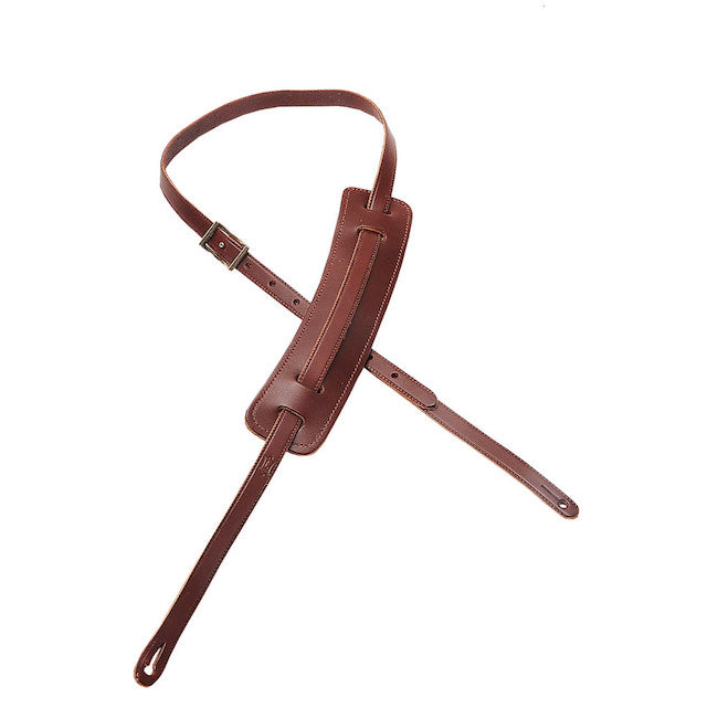 Levy's 5/8" Wide Veg-tan Leather Guitar Strap - Burgundy
