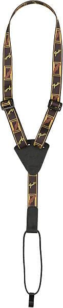 Fender® Ukulele Strap, Black/Yellow/Brown