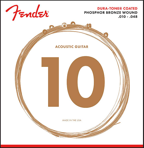 Fender 860XL Phosphor Bronze Dura Tone® Coated 10-48