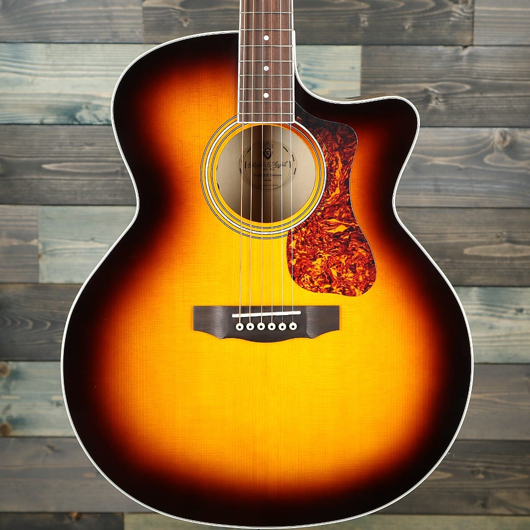 Guild F-250CE Deluxe Jumbo Acoustic - Antique Burst Gloss