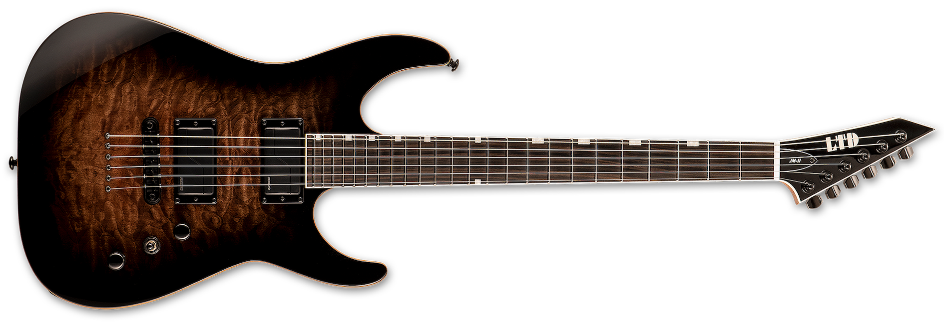 ESP LTD JM-II Guitar - Black Shadow Burst w/Case