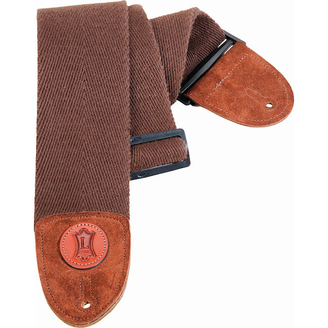 Levy's 3" Wide Cotton Bass Guitar Strap - Brown